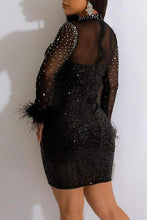 Load image into Gallery viewer, Sequin Mesh Rhinestone Party Dress