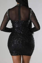 Load image into Gallery viewer, Sequin Mesh Rhinestone Party Dress